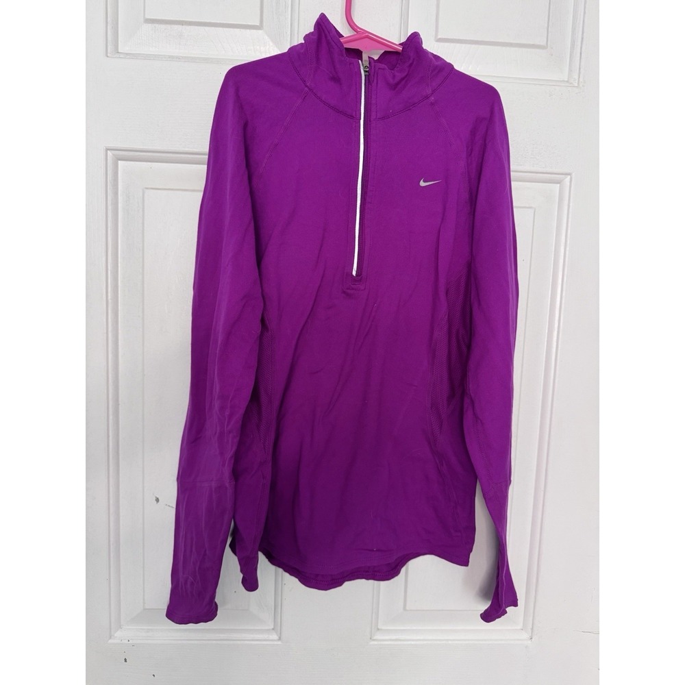 Nike Women's Dri-FIT Half-Zip Running Pullover Purple Size S (4-6)